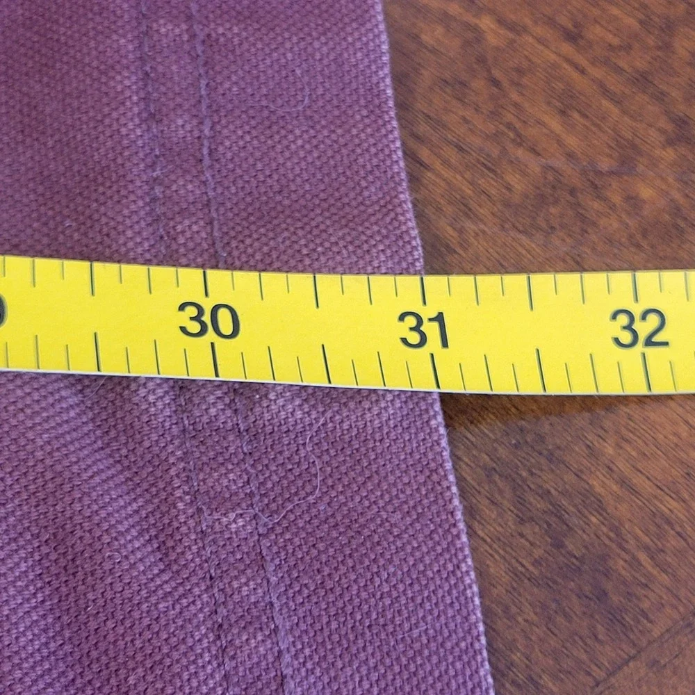 LL Bean Women Plaid Lined Barn Jacket Medium Burgundy Cotton Canvas Chore Coat
